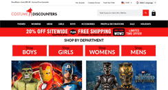 Desktop Screenshot of costumediscounters.com